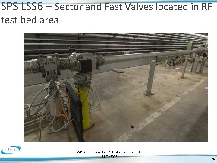 SPS LSS 6 – Sector and Fast Valves located in RF test bed area