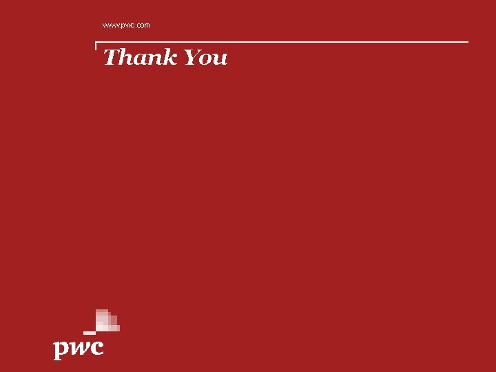 www. pwc. com Thank You 