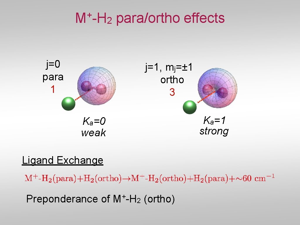 + M -H j=0 para 1 2 para/ortho effects j=1, mj=± 1 ortho 3