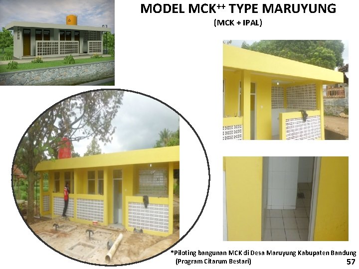 MODEL MCK++ TYPE MARUYUNG (MCK + IPAL) *Piloting bangunan MCK di Desa Maruyung Kabupaten