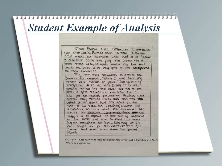 Student Example of Analysis 