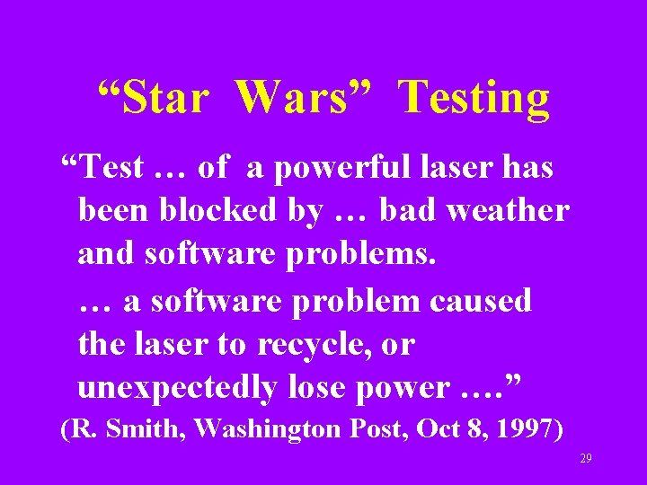 “Star Wars” Testing “Test … of a powerful laser has been blocked by …