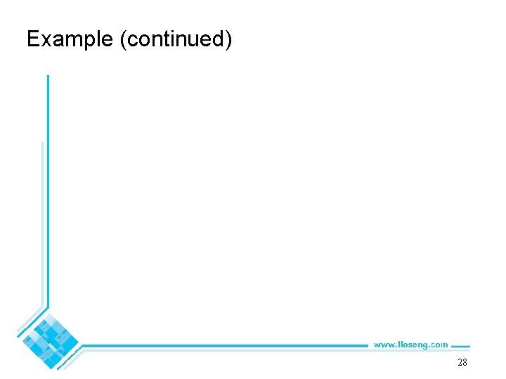 Example (continued) 28 