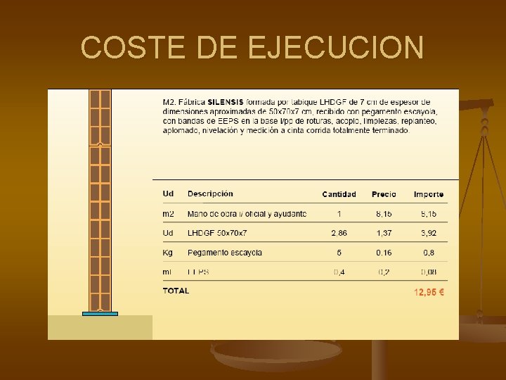 COSTE DE EJECUCION 