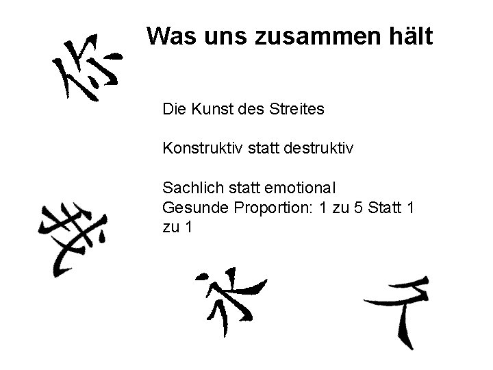 Was uns zusammen hält Die Kunst des Streites Konstruktiv statt destruktiv Sachlich statt emotional