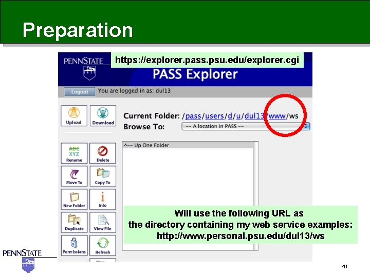 Preparation https: //explorer. pass. psu. edu/explorer. cgi Will use the following URL as the