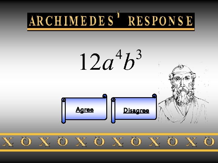 Archimedes’ Response Agree Disagree 