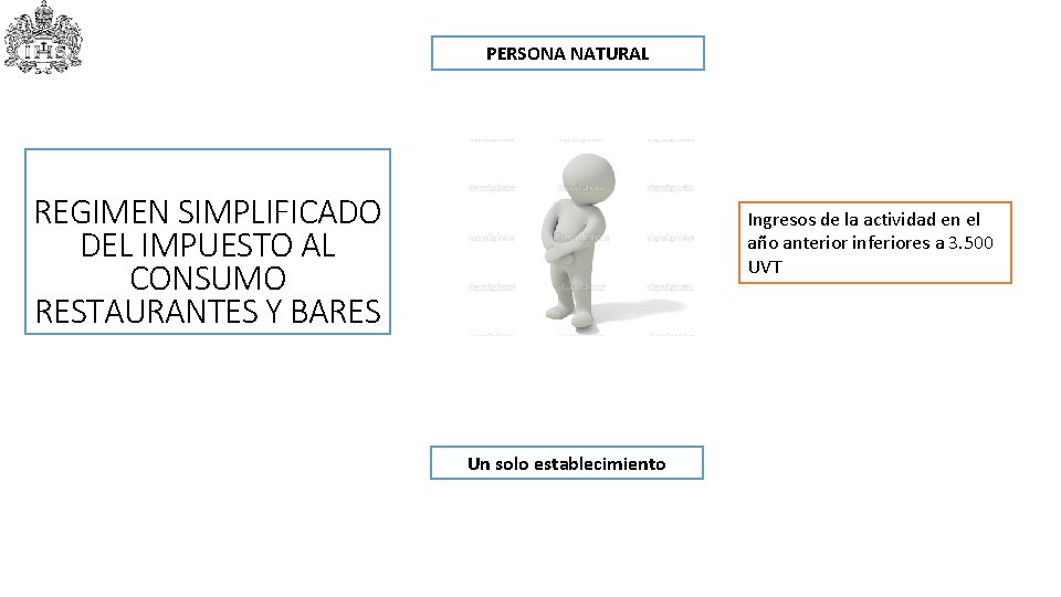 PERSONA NATURAL REGIMEN SIMPLIFICADO DEL IMPUESTO AL CONSUMO RESTAURANTES Y BARES Ingresos de la