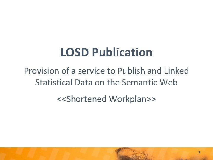 LOSD Publication Provision of a service to Publish and Linked Statistical Data on the