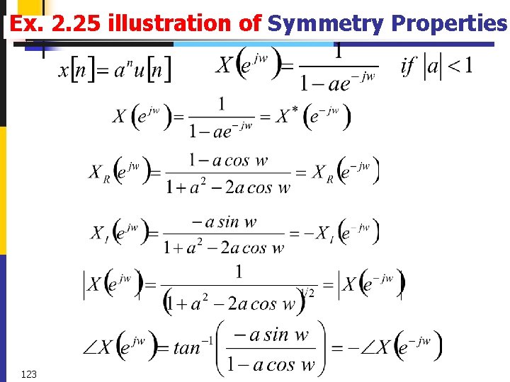 Ex. 2. 25 illustration of Symmetry Properties 123 