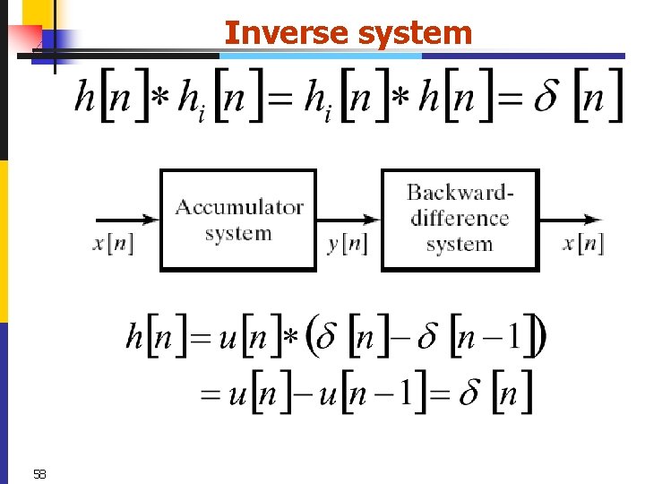 Inverse system 58 