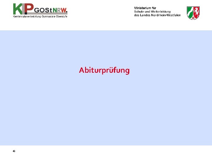 Abiturprüfung 40 