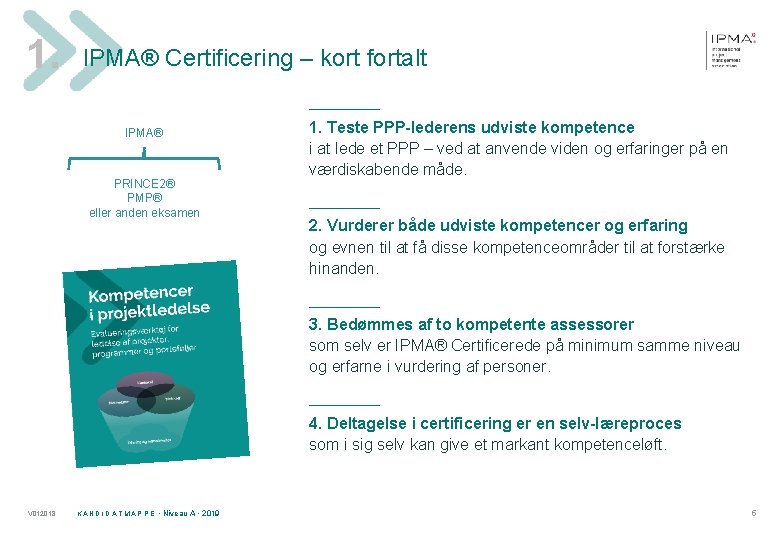 1. IPMA® Certificering – kort fortalt ______ IPMA® PRINCE 2® PMP® eller anden eksamen