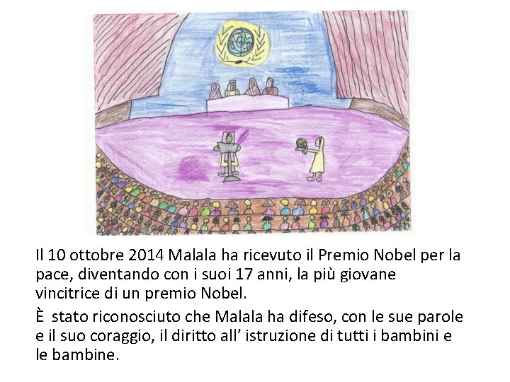 Il 10 ottobre 2014 Malala ha ricevuto il Premio Nobel per la pace, diventando