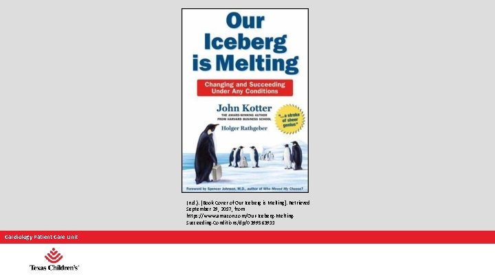 (n. d. ). [Book Cover of Our Iceberg is Melting]. Retrieved September 29, 2017,