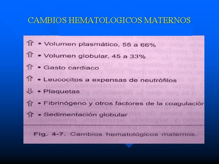 CAMBIOS HEMATOLOGICOS MATERNOS 