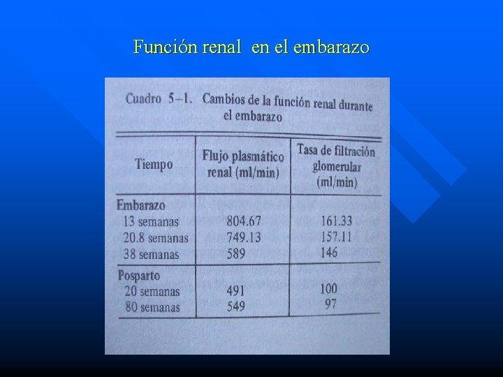 Función renal en el embarazo 