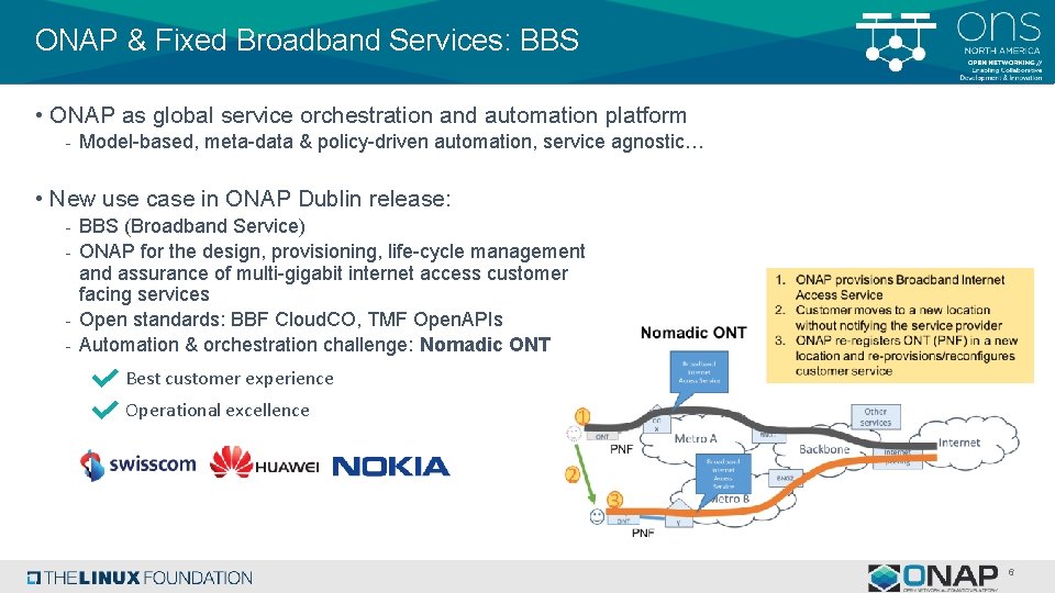 ONAP & Fixed Broadband Services: BBS • ONAP as global service orchestration and automation