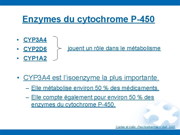 Enzymes du cytochrome P-450 • CYP 3 A 4 • CYP 2 D 6