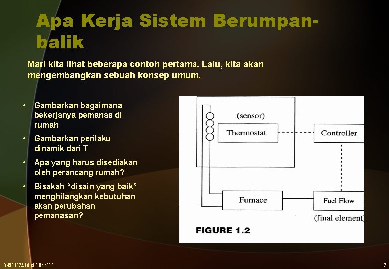 Apa Kerja Sistem Berumpanbalik Mari kita lihat beberapa contoh pertama. Lalu, kita akan mengembangkan