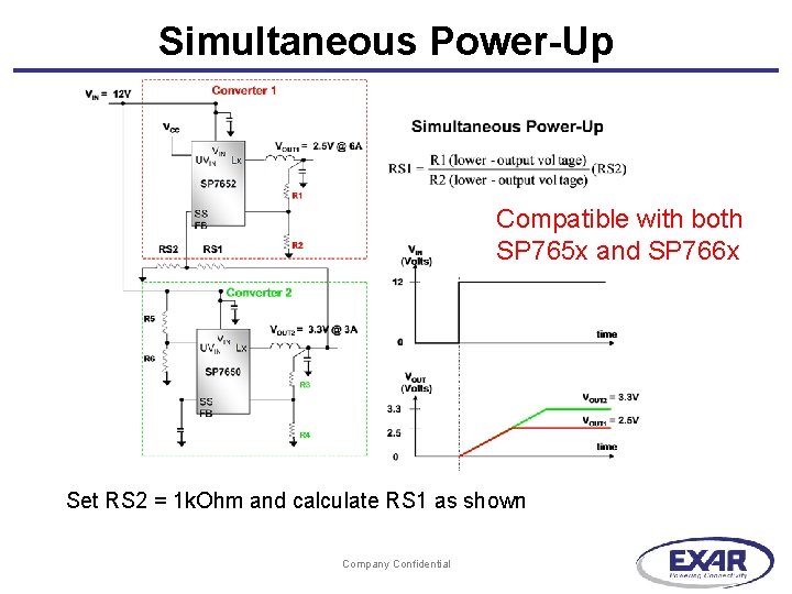 Simultaneous Power-Up Compatible with both SP 765 x and SP 766 x Set RS