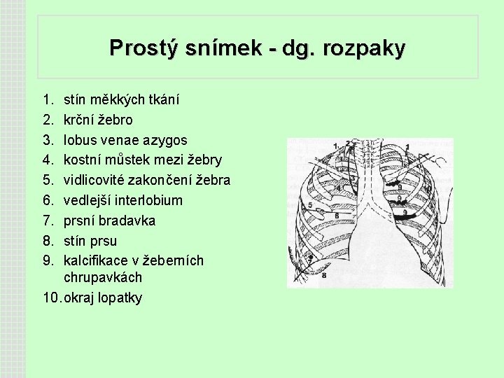 Prostý snímek - dg. rozpaky 1. 2. 3. 4. 5. 6. 7. 8. 9.