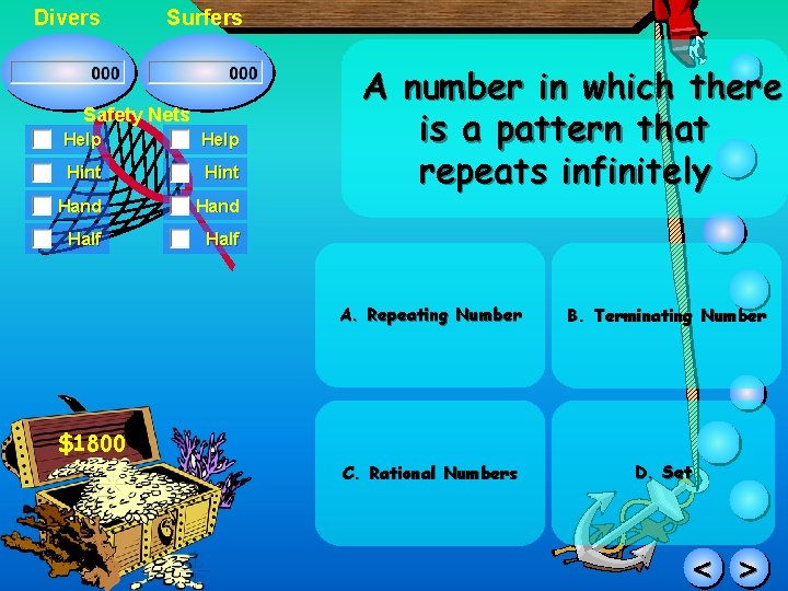 Divers Surfers Safety Nets Help Hint Hand Half A number in which there is