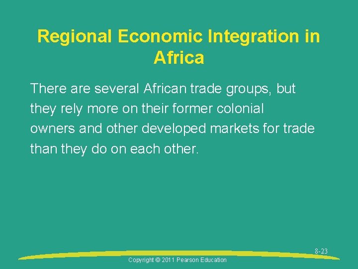 Regional Economic Integration in Africa There are several African trade groups, but they rely