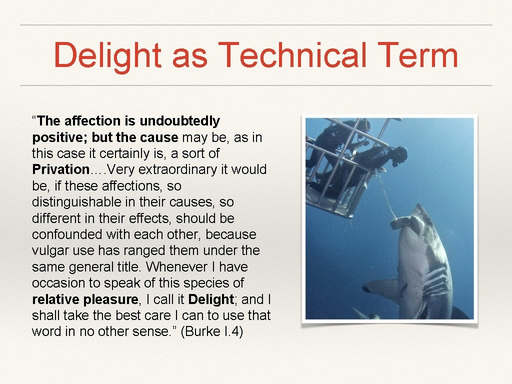 Delight as Technical Term “The affection is undoubtedly positive; but the cause may be,