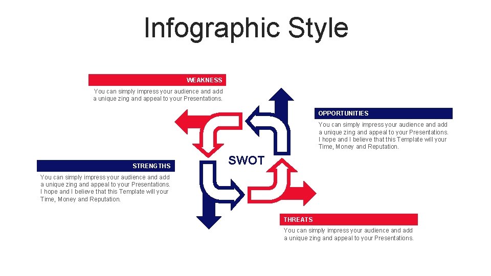 Infographic Style WEAKNESS You can simply impress your audience and add a unique zing