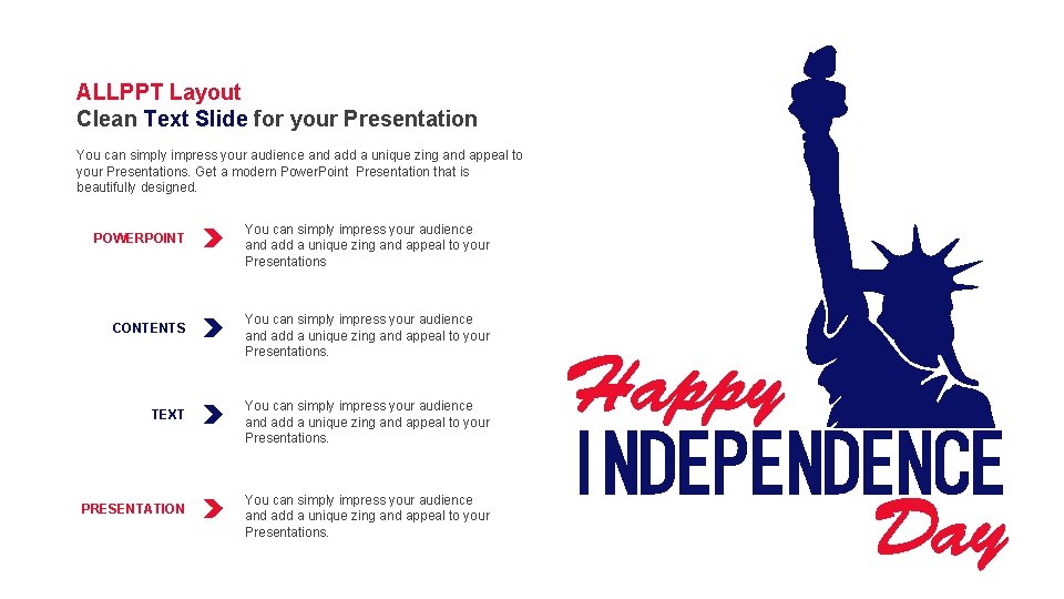 ALLPPT Layout Clean Text Slide for your Presentation You can simply impress your audience