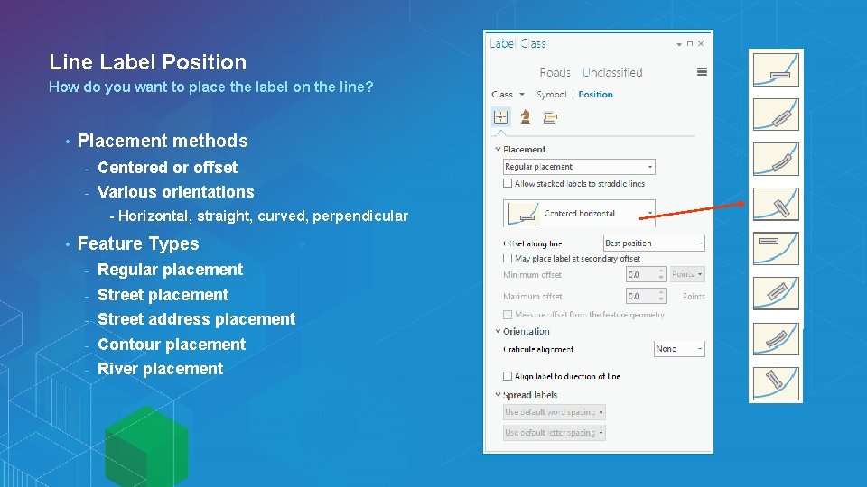 Line Label Position How do you want to place the label on the line?
