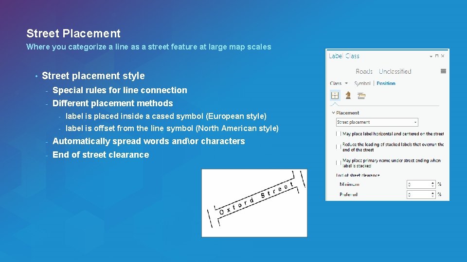 Street Placement Where you categorize a line as a street feature at large map