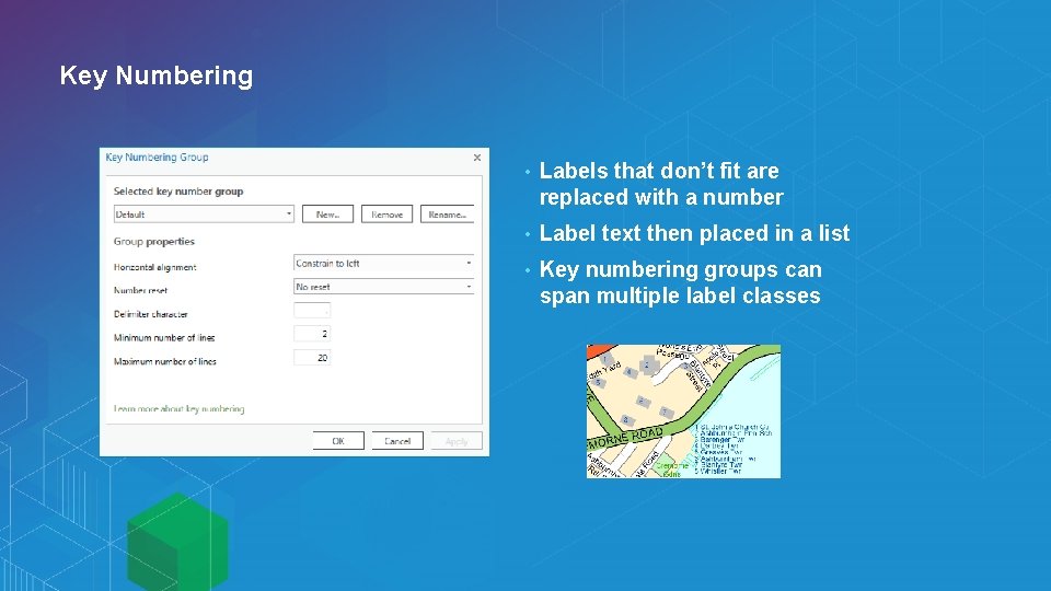 Key Numbering • Labels that don’t fit are replaced with a number • Label