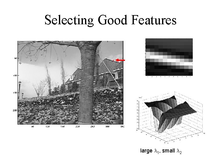 Selecting Good Features large 1, small 2 