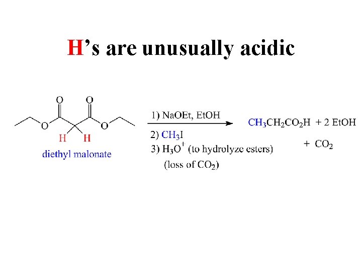 H’s are unusually acidic 