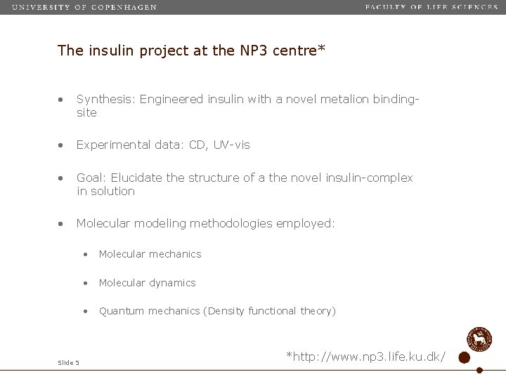 The insulin project at the NP 3 centre* • Synthesis: Engineered insulin with a
