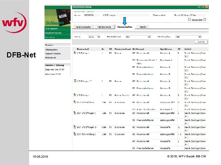 DFB-Net 15. 06. 2018 © 2018, WFV Bezirk BB-CW 
