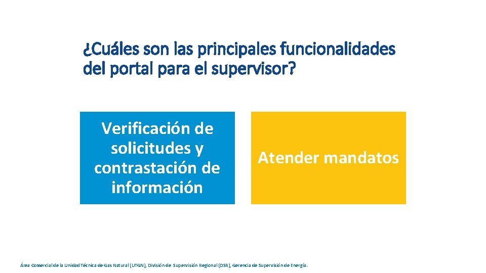 ¿Cuáles son las principales funcionalidades del portal para el supervisor? Verificación de solicitudes y