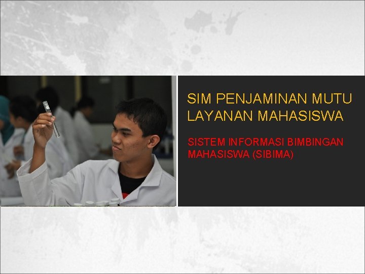 SIM PENJAMINAN MUTU LAYANAN MAHASISWA SISTEM INFORMASI BIMBINGAN MAHASISWA (SIBIMA) 