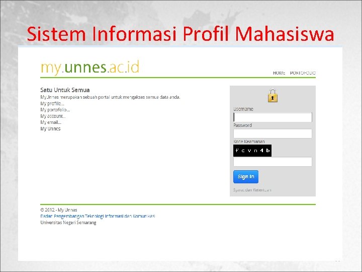 Sistem Informasi Profil Mahasiswa 44 