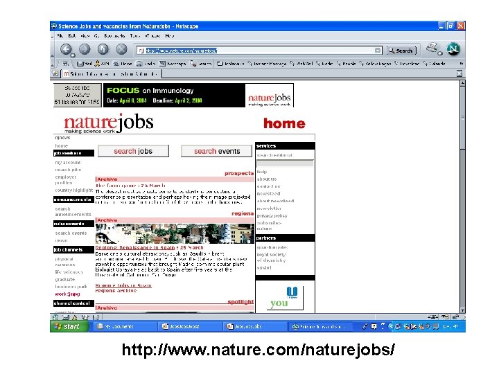 http: //www. nature. com/naturejobs/ http: //www. nature. com/naturejobs/