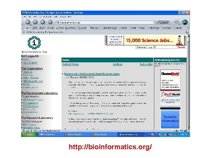 http: //bioinformatics. org/ http: //bioinformatics. org/