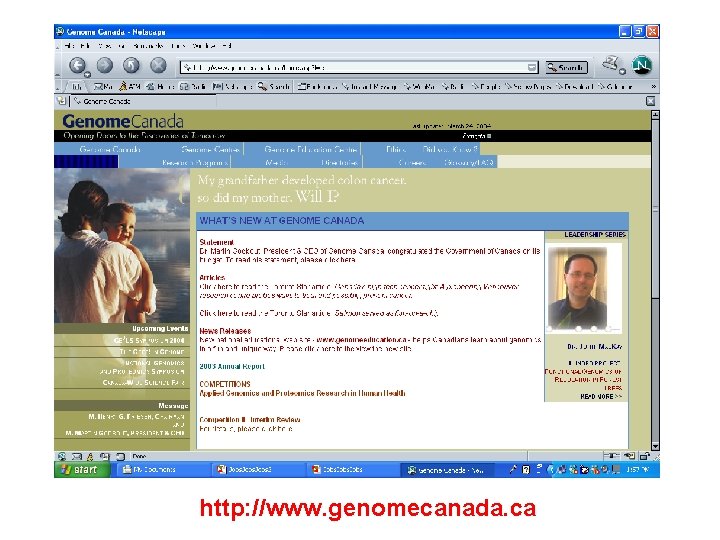 http: //www. genomecanada. ca http: //www. genomecanada. ca