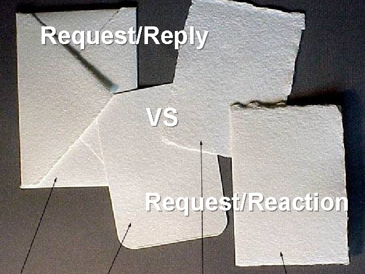 Request/Reply VS Request/Reaction 