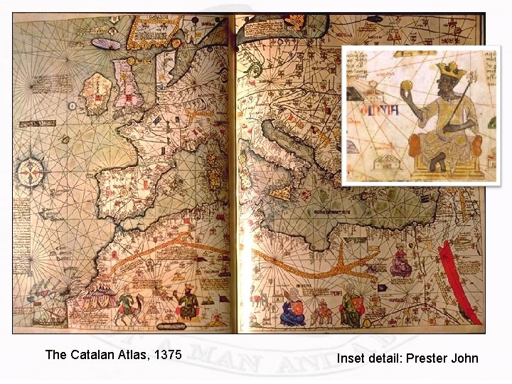 The Catalan Atlas, 1375 Inset detail: Prester John 