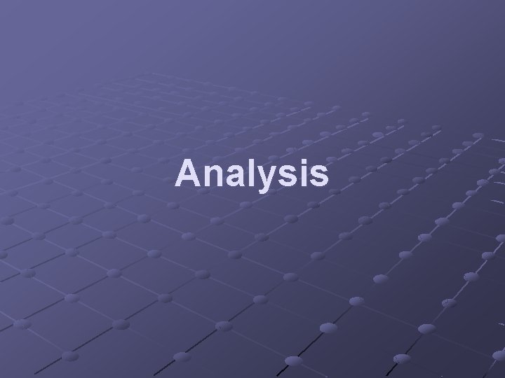 Analysis 