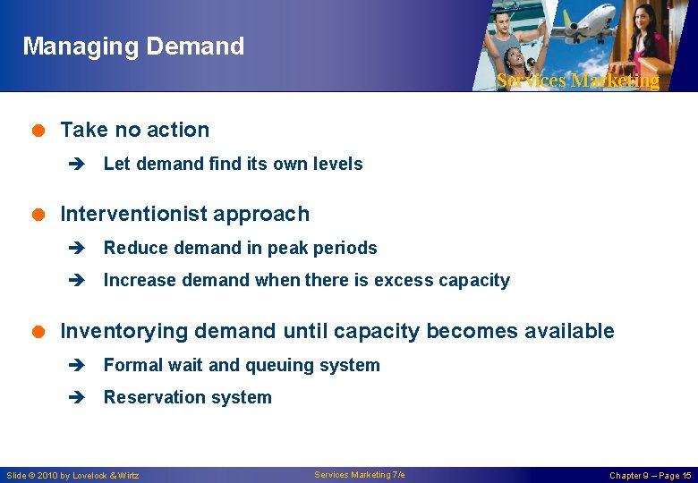 Managing Demand Services Marketing = Take no action è Let demand find its own