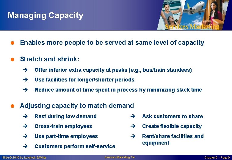 Managing Capacity Services Marketing = Enables more people to be served at same level