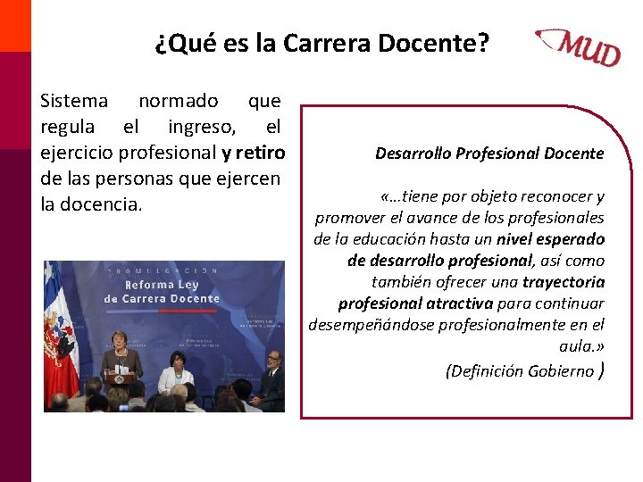 ¿Qué es la Carrera Docente? RRERA PROFESIONAL DOCENTE Sistema normado que regula el ingreso, ¿Qué es la Carrera Docente? RRERA PROFESIONAL DOCENTE Sistema normado que regula el ingreso,
